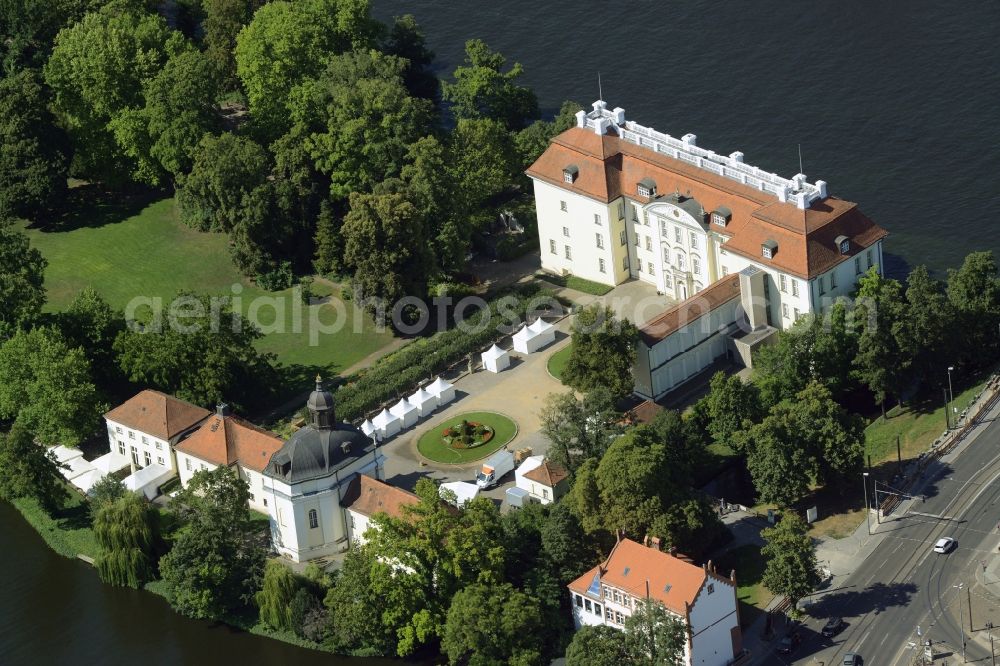 Berlin from the bird's eye view: Building and Castle Park Castle Schloss Koepenick in Berlin in Germany