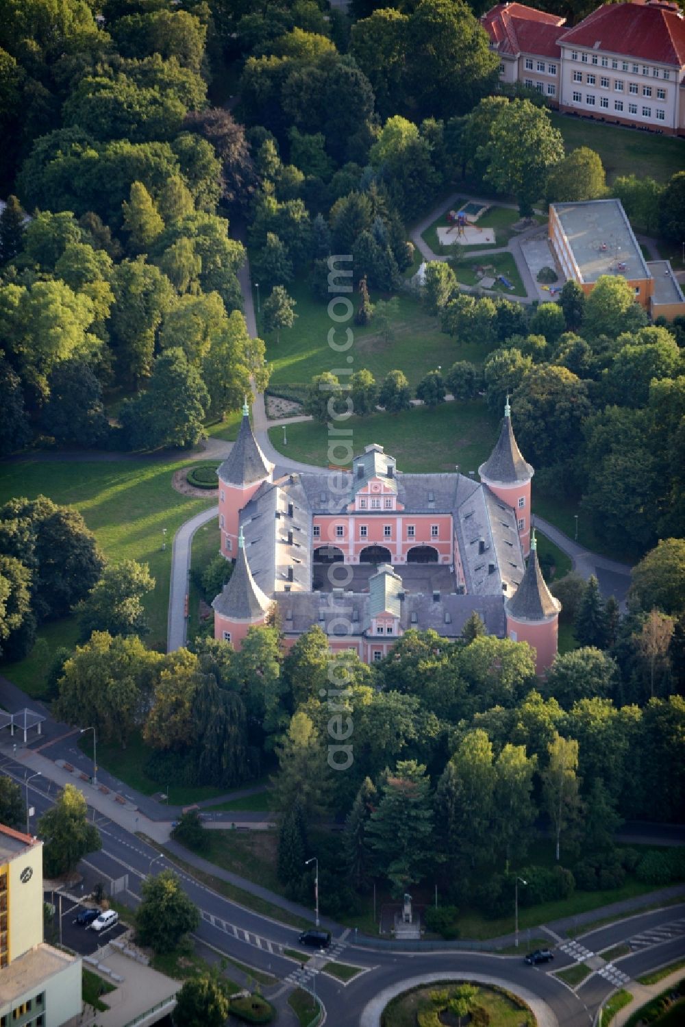 Aerial photograph Sokolov - Building and Castle Park Castle Muzeum Sokolov, p.o. Karlovarského kraje in Sokolov in Czech Republic