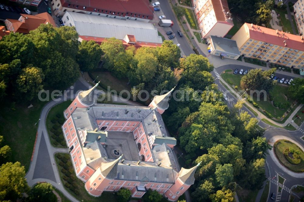 Sokolov from the bird's eye view: Building and Castle Park Castle Muzeum Sokolov, p.o. Karlovarského kraje in Sokolov in Czech Republic