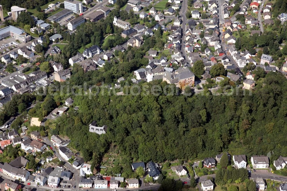 Westerburg from above - Building and Castle Westerburg in Westerburg in the state Rhineland-Palatinate