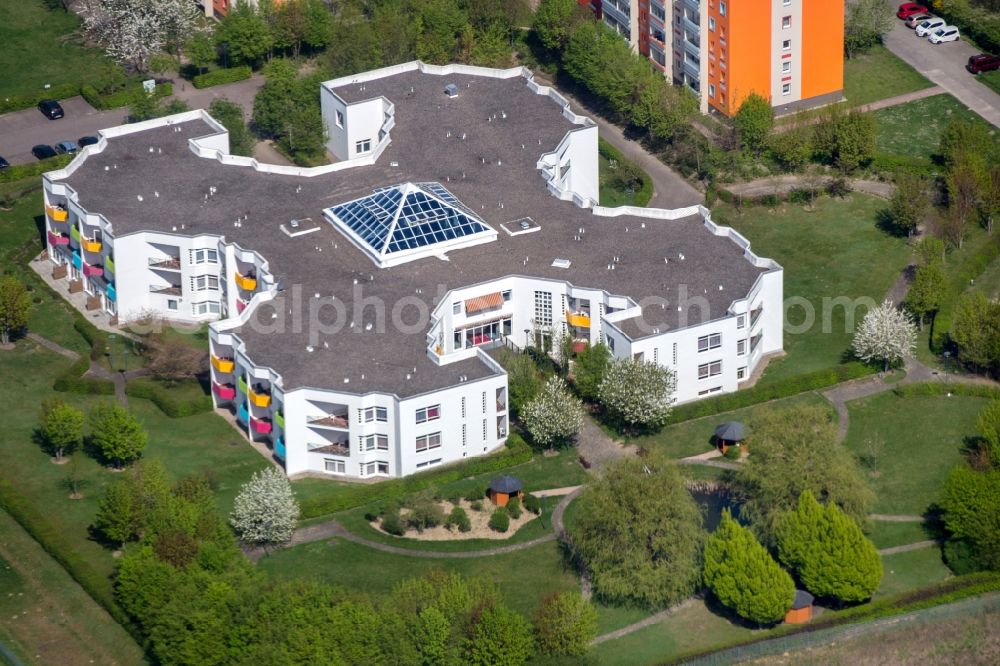 Aerial image Neuruppin - Building of the retirement center Senioren Wohnpark in Neuruppin in the state Brandenburg, Germany