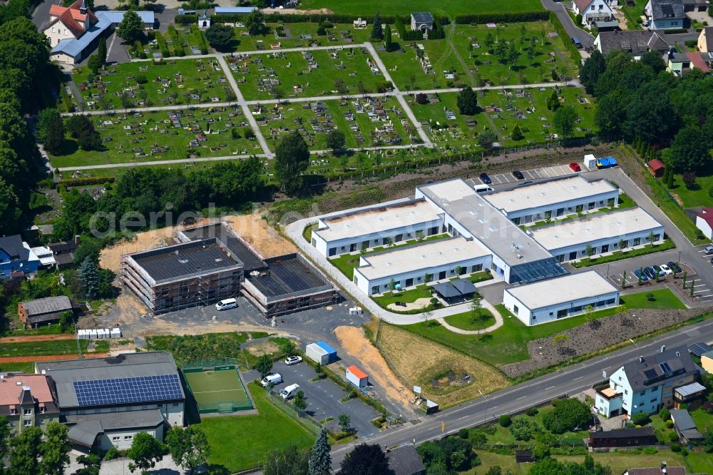 Arzberg from above - Building of the retirement center an der on Egerstrasse in the district Roethenbach in Arzberg in the state Bavaria, Germany