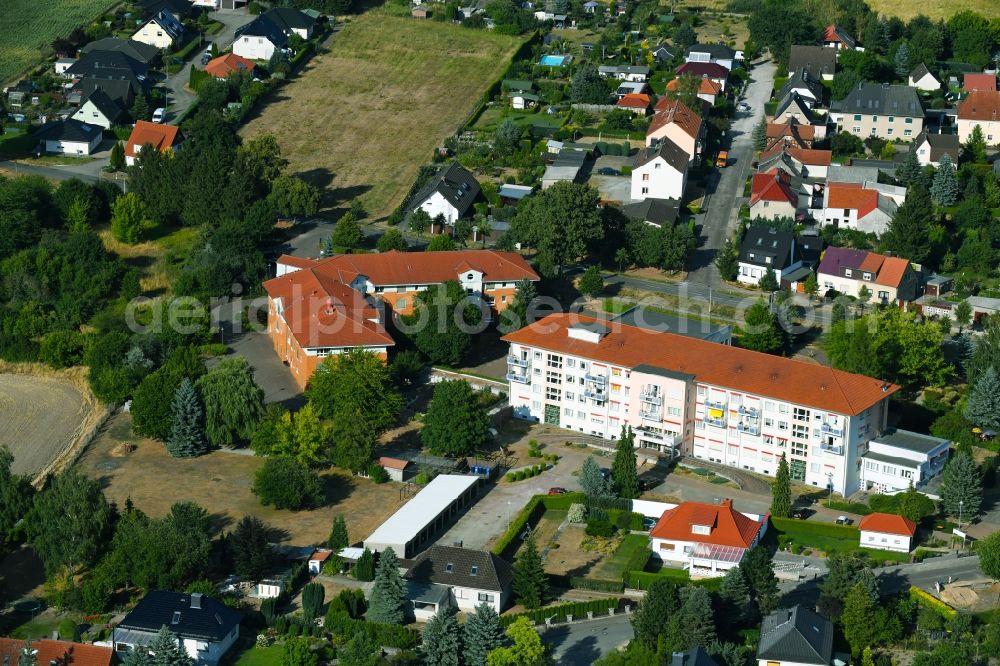 Osterburg (Altmark) from the bird's eye view: Building of the retirement center DRK KV Oestliche Altmark e.V. on Arendseer Weg in Osterburg (Altmark) in the state Saxony-Anhalt, Germany