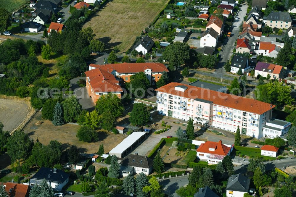 Aerial image Osterburg (Altmark) - Building of the retirement center DRK KV Oestliche Altmark e.V. on Arendseer Weg in Osterburg (Altmark) in the state Saxony-Anhalt, Germany