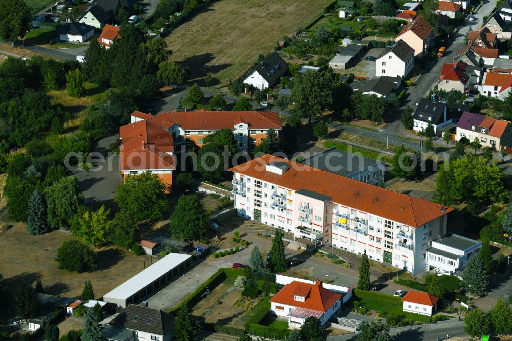 Aerial image Osterburg (Altmark) - Building of the retirement center DRK KV Oestliche Altmark e.V. on Arendseer Weg in Osterburg (Altmark) in the state Saxony-Anhalt, Germany