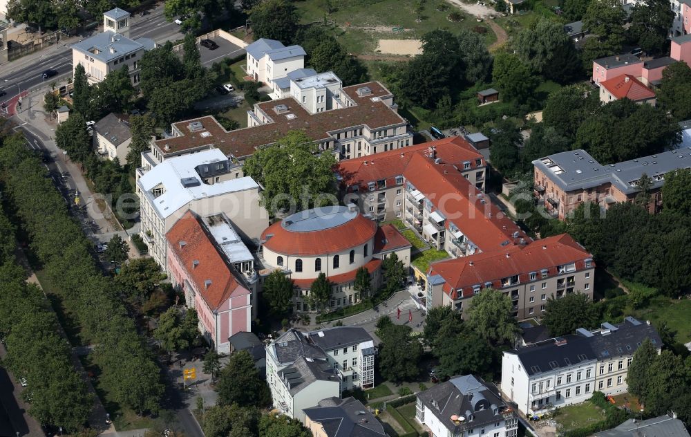 Potsdam from above - Building of the retirement center on Hegelallee in the district Noerdliche Innenstadt in Potsdam in the state Brandenburg, Germany