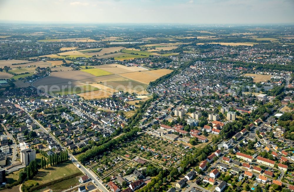 Aerial photograph Bergkamen - Building of the retirement center Hermann-Goerlitz-Seniorenzentrum on Marie-Juchacz-Strasse in Bergkamen in North Rhine-Westphalia, Deurschland