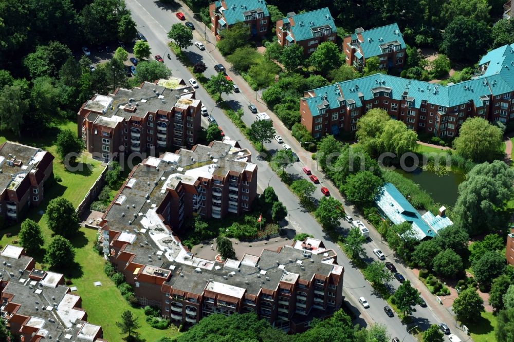 Hamburg from above - Building of the retirement center of Rosenhof Seniorenwohnanlage in the district Altona in Hamburg, Germany