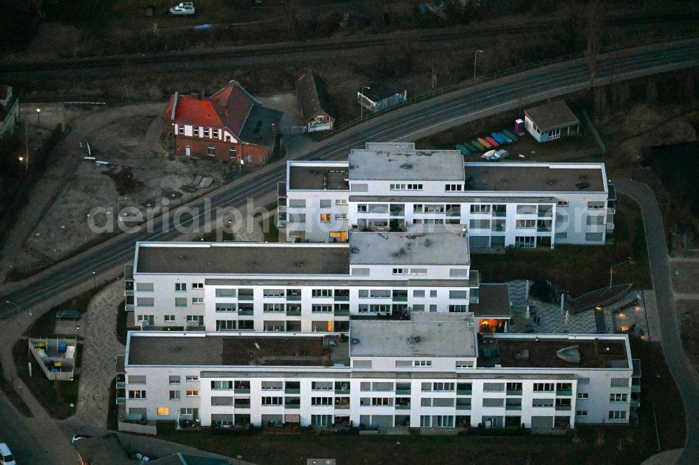 Aerial photograph Neuruppin - Building of the retirement center Seetor Residenz in Neuruppin in the state Brandenburg, Germany