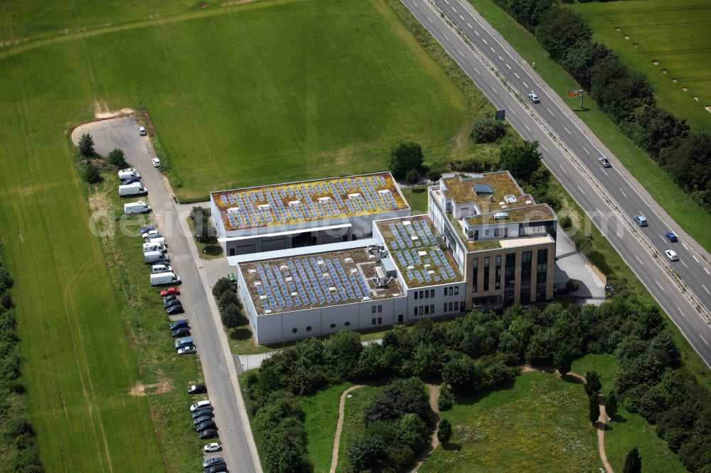 Mainz from above - View of the TV SKYLINE film and television mbH in Mainz in the state of Rhineland-Palatinate