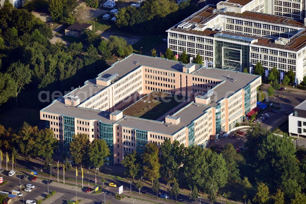 Aerial image Teltow - Building of the Somatex Medical Technologies GmbH at Rheinstrasse in Teltow in Brandenburg