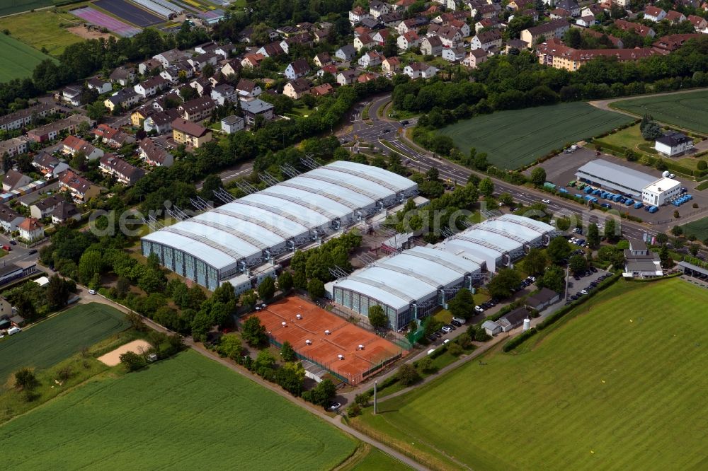 Frankfurt am Main from the bird's eye view: Building of sports hall Ensemble Sport & Freizeitzentrum Kalbach in Frankfurt in the state Hesse, Germany