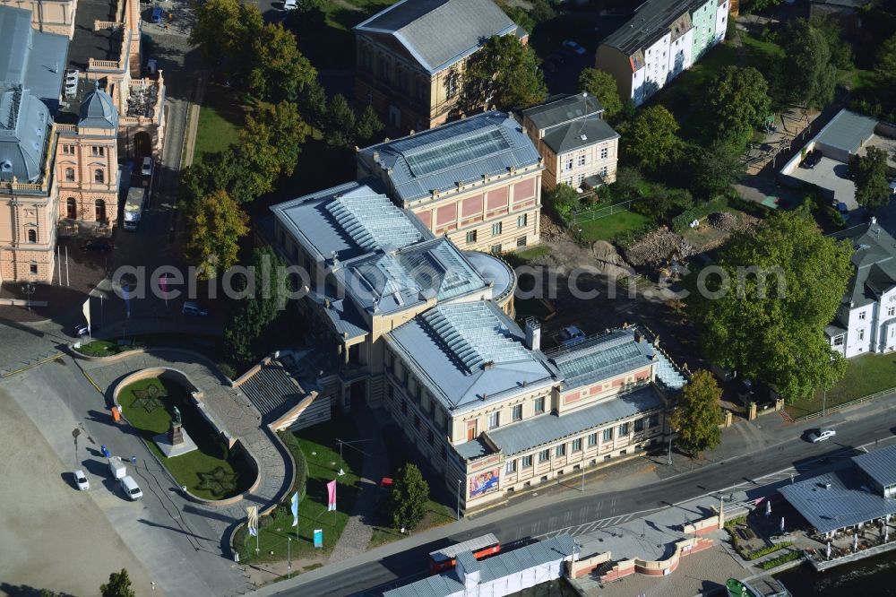 Schwerin from the bird's eye view: Building of the Staatliches Museum Schwerin - art collections, castles and gardens in Schwerin in Mecklenburg-Western Pomerania