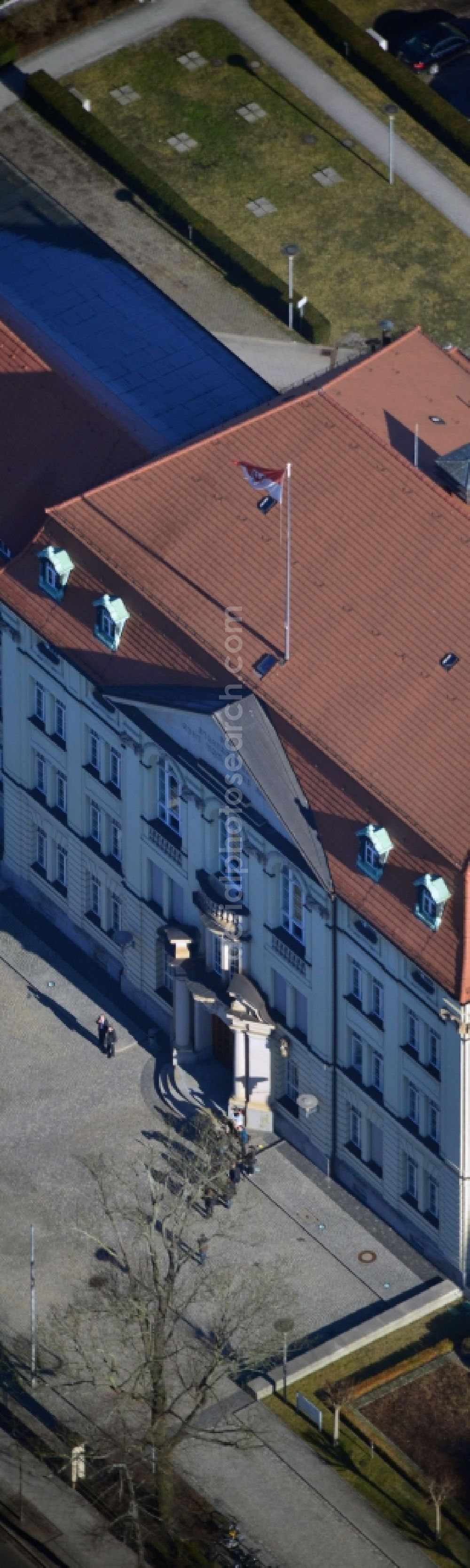 Aerial image Potsdam - Building the State of Brandenburg in Potsdam