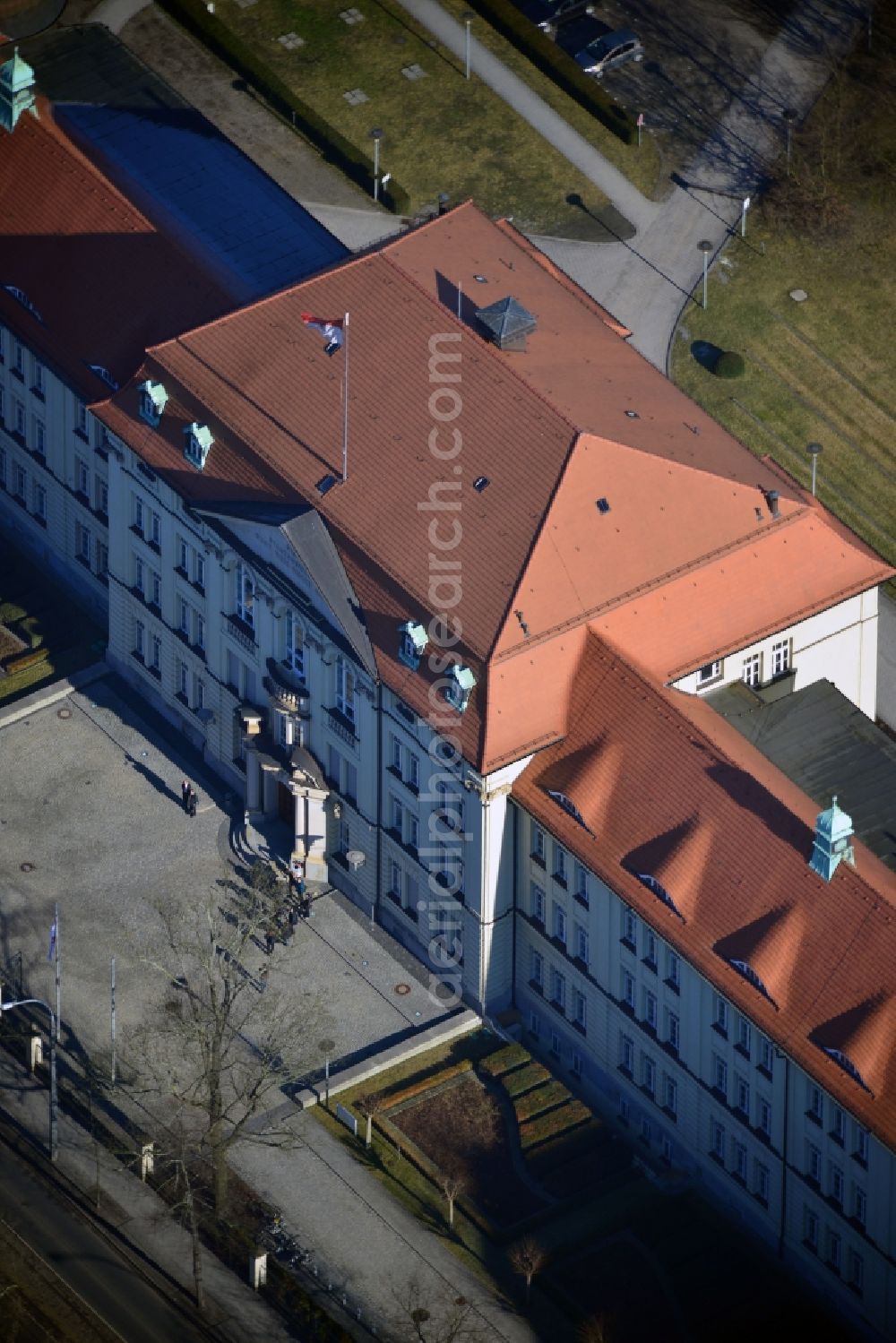 Aerial photograph Potsdam - Building the State of Brandenburg in Potsdam