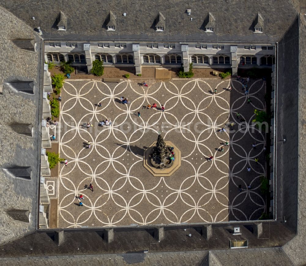 Aerial photograph Aachen - Town Hall building of the city administration in Aachen in the state North Rhine-Westphalia