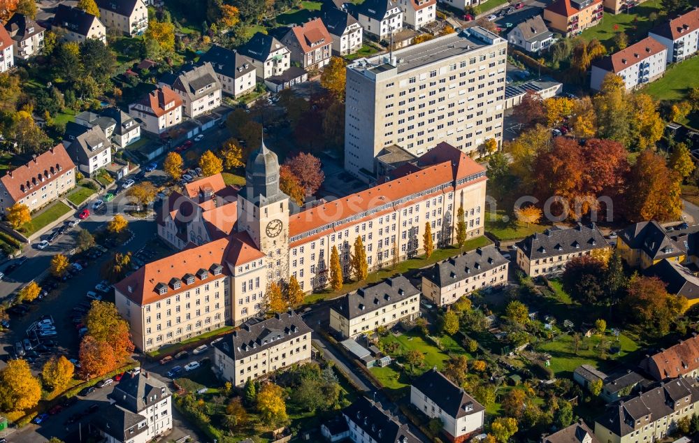 Arnsberg from above - Building the district government and regional council in Arnsberg in North Rhine-Westphalia