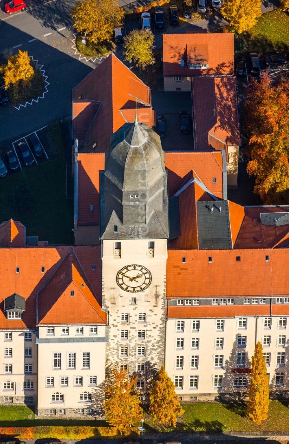 Aerial image Arnsberg - Building the district government and regional council in Arnsberg in North Rhine-Westphalia