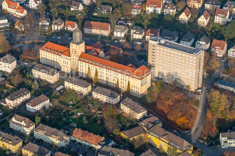 Arnsberg from the bird's eye view: Building the district government and regional council in Arnsberg in North Rhine-Westphalia