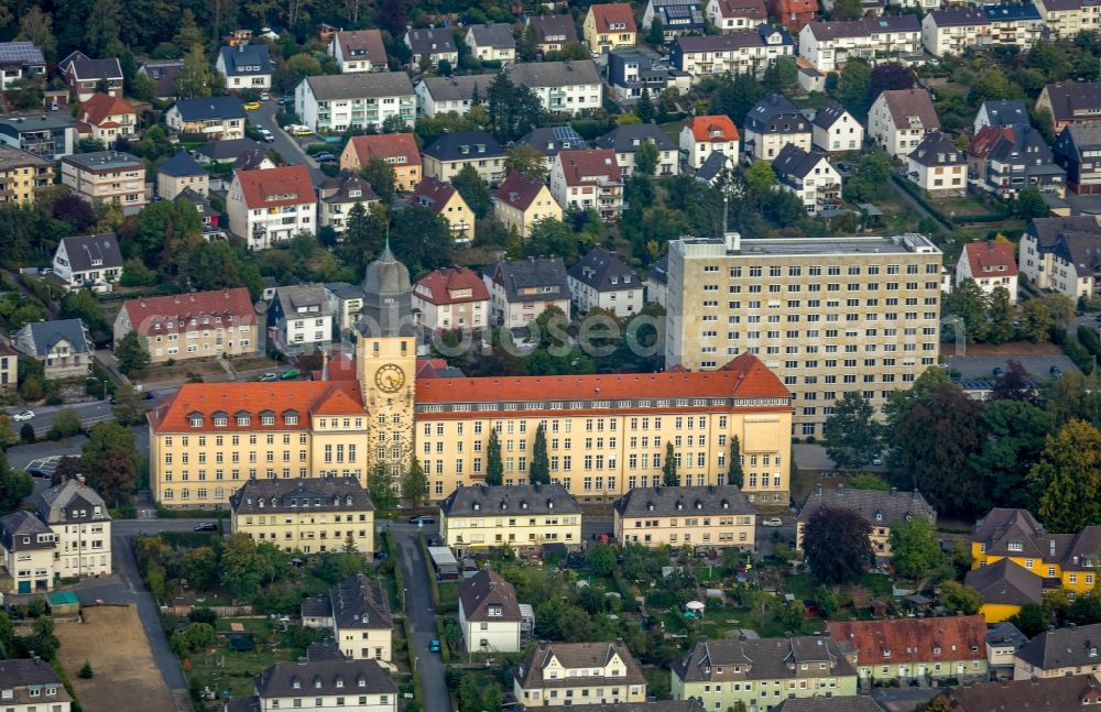 Arnsberg from above - Building the district government and regional council in Arnsberg in North Rhine-Westphalia