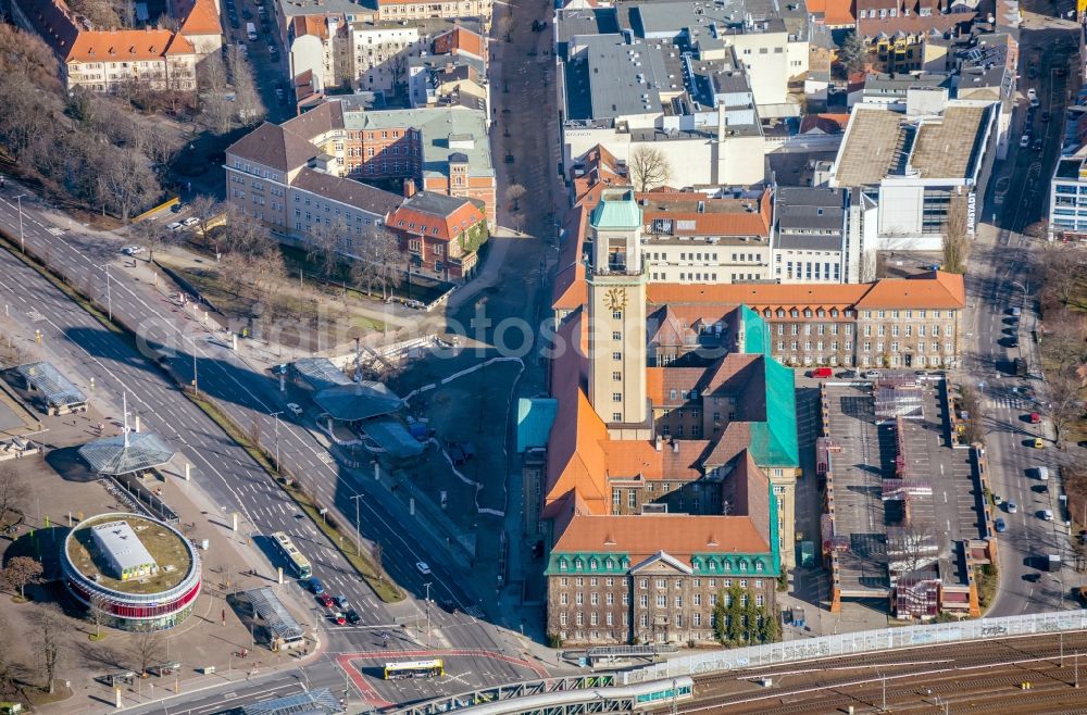 Berlin from above - Town Hall building of the city administration Spandau in Berlin, Germany