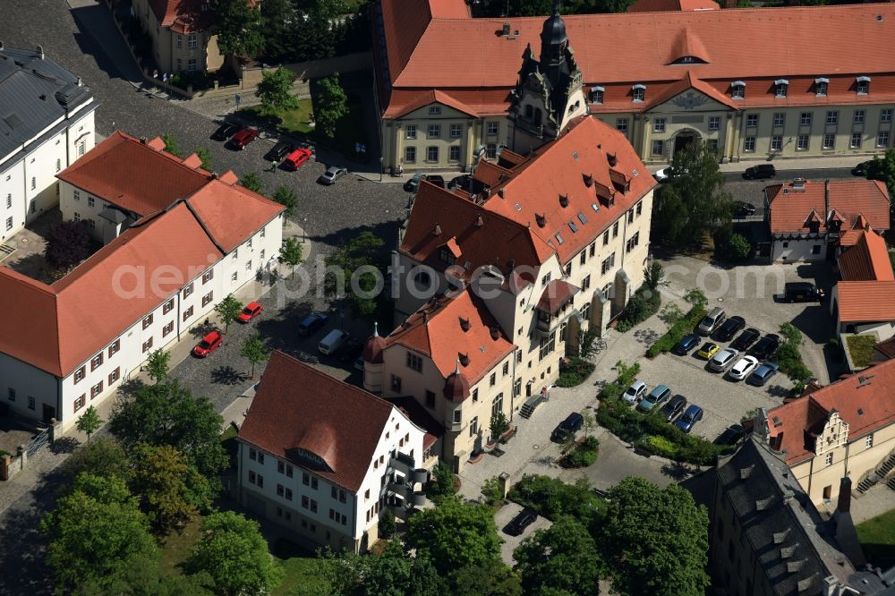 Bernburg (Saale) from the bird's eye view: Town Hall building of the city administration of Bernburg (Saale) in the state Saxony-Anhalt