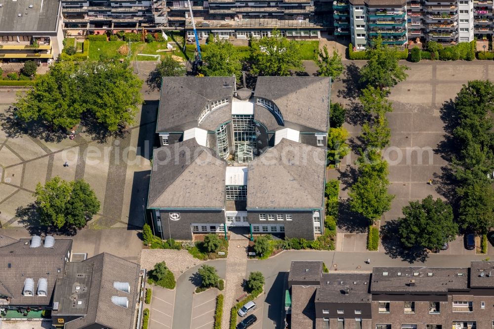 Olsberg from the bird's eye view: Town Hall building of the city administration on Bigger Platz in Olsberg in the state North Rhine-Westphalia, Germany