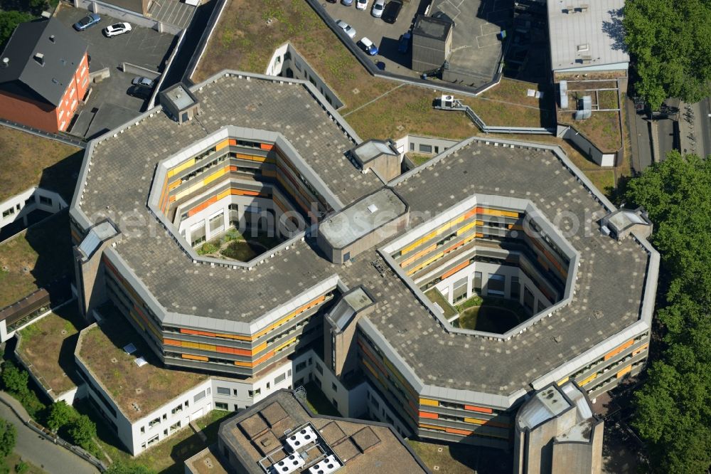 Aerial image Bochum - Town Hall building of the city administration in Bochum in the state North Rhine-Westphalia