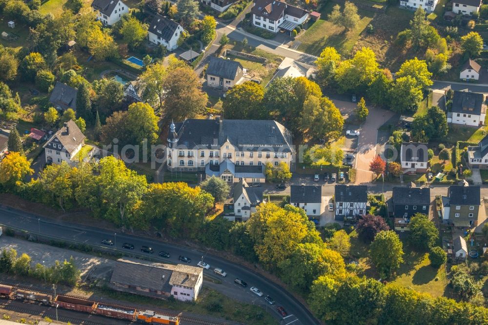 Aerial image Burbach - Town Hall building of the city administration Burbach on Eicher Weg in Burbach in the state North Rhine-Westphalia, Germany