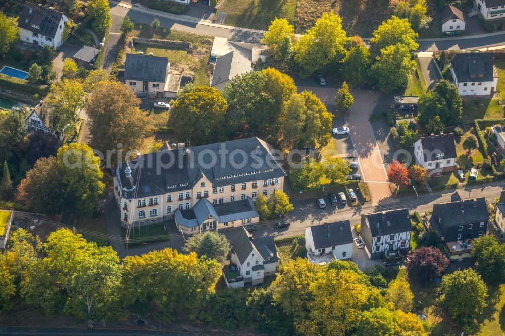 Burbach from above - Town Hall building of the city administration Burbach on Eicher Weg in Burbach in the state North Rhine-Westphalia, Germany