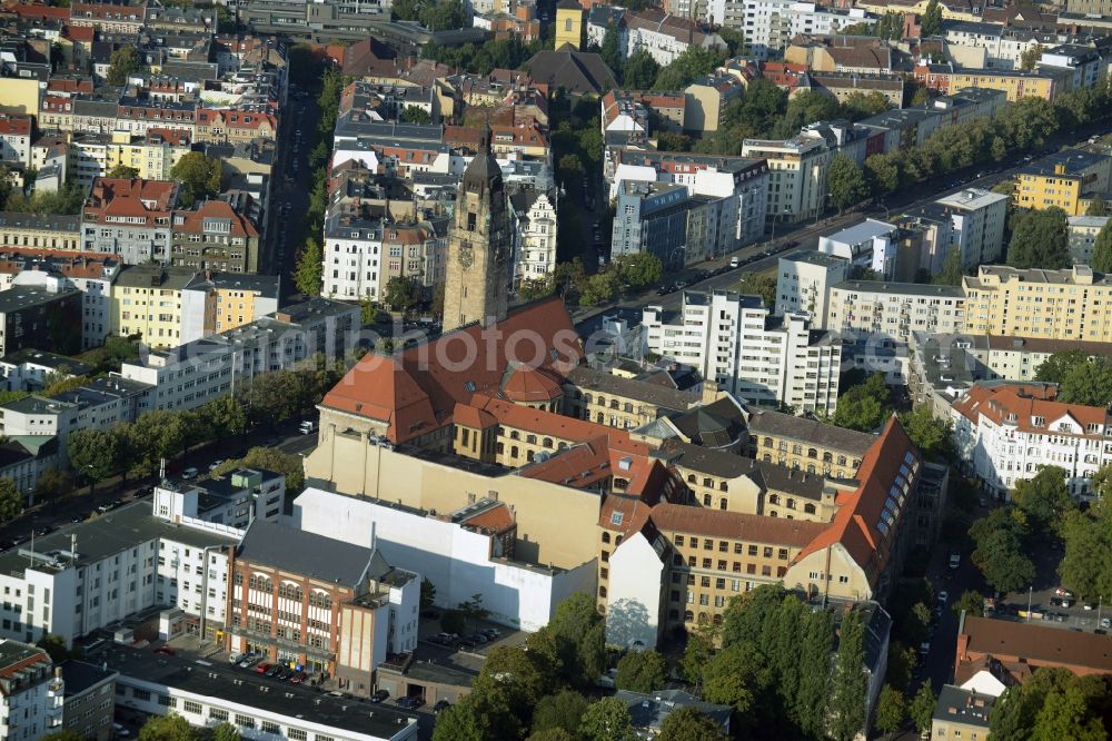 Berlin from the bird's eye view: Town Hall building of the city administration of Charlottenburg-Wilmersdorf in Berlin in Germany