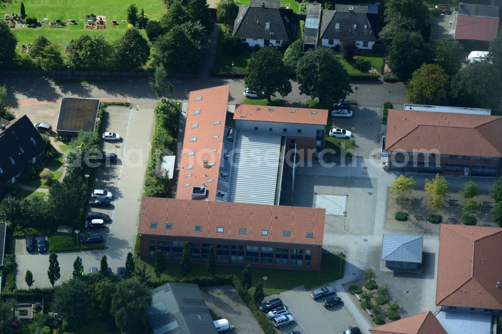 Aerial image Eggebek - Town Hall building of the city administration Amt Eggebek in Eggebek in the state Schleswig-Holstein