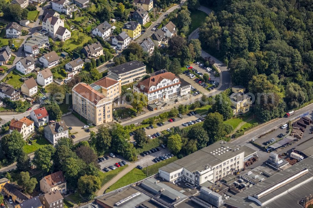 Ennepetal from the bird's eye view: Town Hall building of the city administration on Bismarckstrasse in Ennepetal in the state North Rhine-Westphalia, Germany