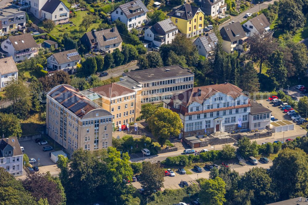 Ennepetal from the bird's eye view: Town Hall building of the city administration on Bismarckstrasse in Ennepetal in the state North Rhine-Westphalia, Germany