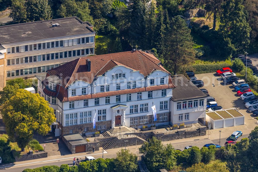 Aerial image Ennepetal - Town Hall building of the city administration on Bismarckstrasse in Ennepetal in the state North Rhine-Westphalia, Germany