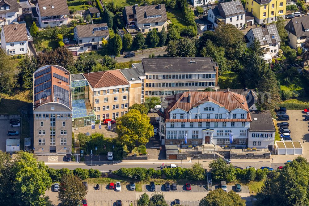 Aerial photograph Ennepetal - Town Hall building of the city administration on Bismarckstrasse in Ennepetal in the state North Rhine-Westphalia, Germany