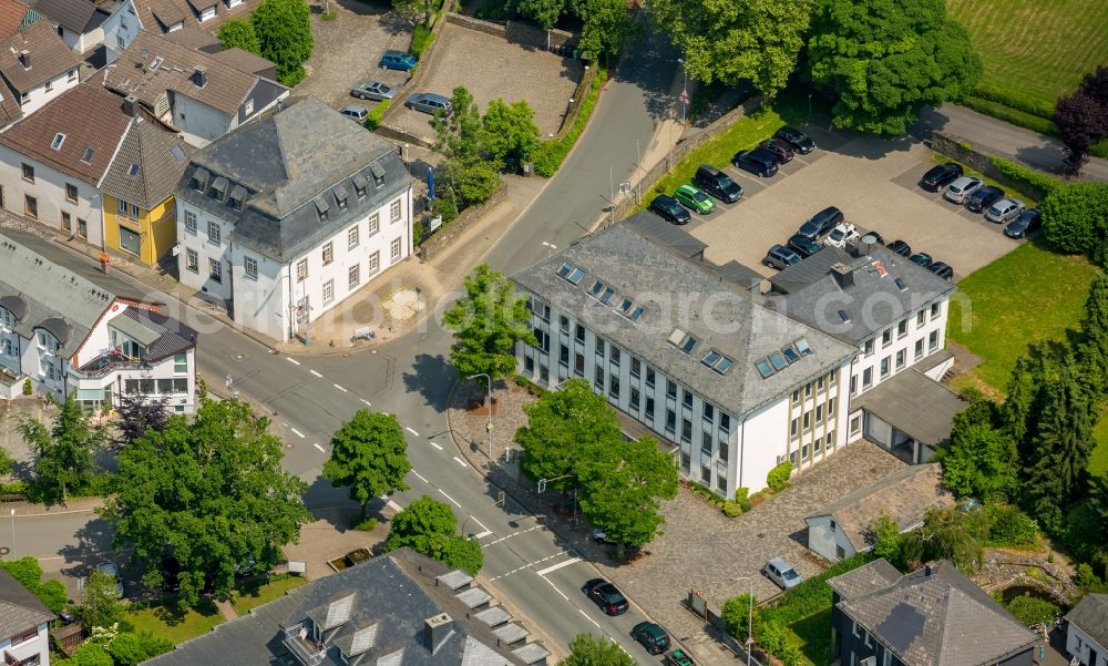 Breckerfeld from the bird's eye view: Town Hall building of the city administration on Frankfurter Strasse in Breckerfeld in the state North Rhine-Westphalia, Germany