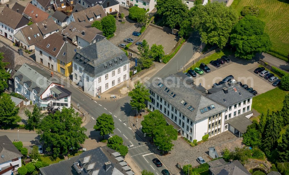 Aerial image Breckerfeld - Town Hall building of the city administration on Frankfurter Strasse in Breckerfeld in the state North Rhine-Westphalia, Germany