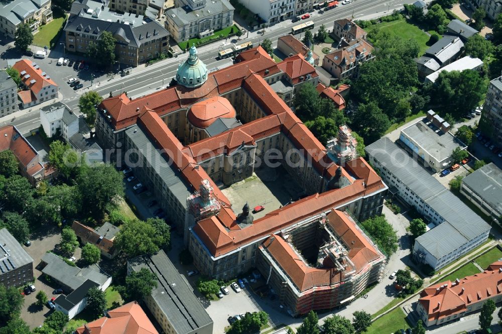 Aerial photograph Potsdam - Town Hall building of the city administration on Friedrich-Ebert-Strasse in Potsdam in the state Brandenburg, Germany