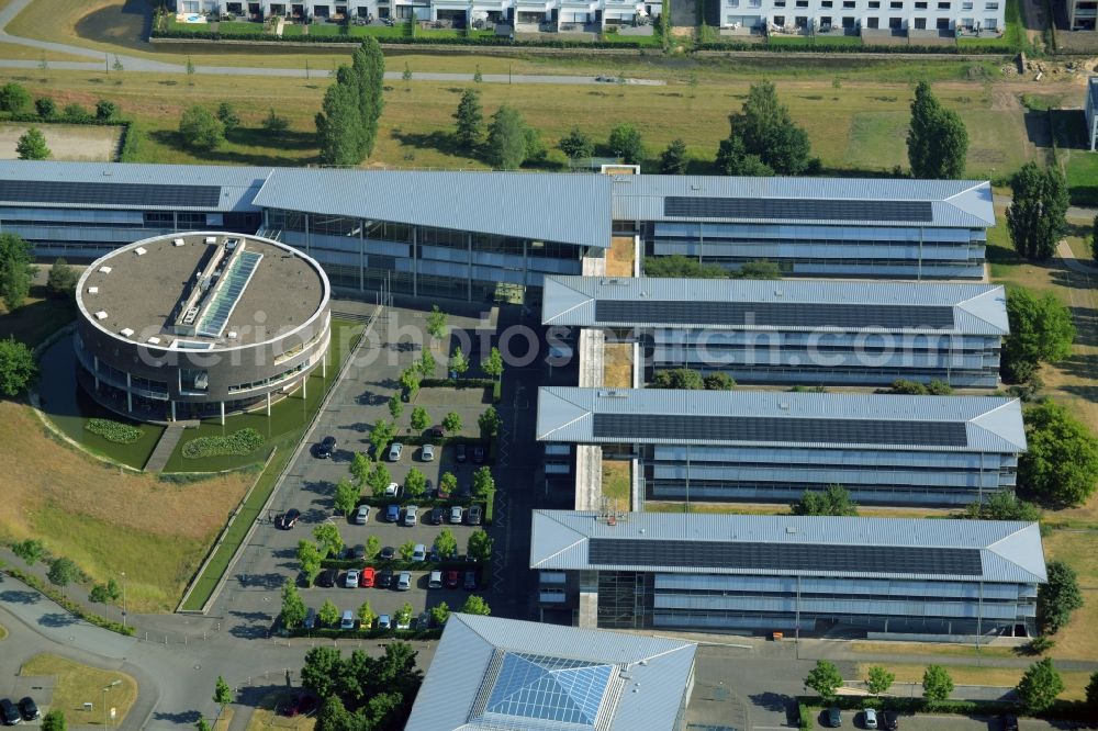 Aerial photograph Gütersloh - Town Hall building and the district administration in Guetersloh in the state of North Rhine-Westphalia