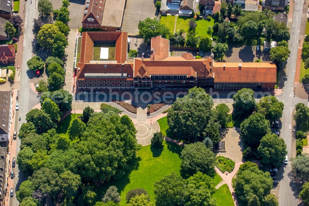 Aerial image Haltern am See - Town Hall building of the city administration in Haltern am See in the state North Rhine-Westphalia