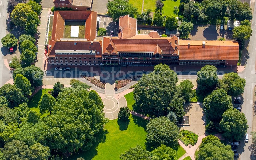 Aerial photograph Haltern am See - Town Hall building of the city administration in Haltern am See in the state North Rhine-Westphalia