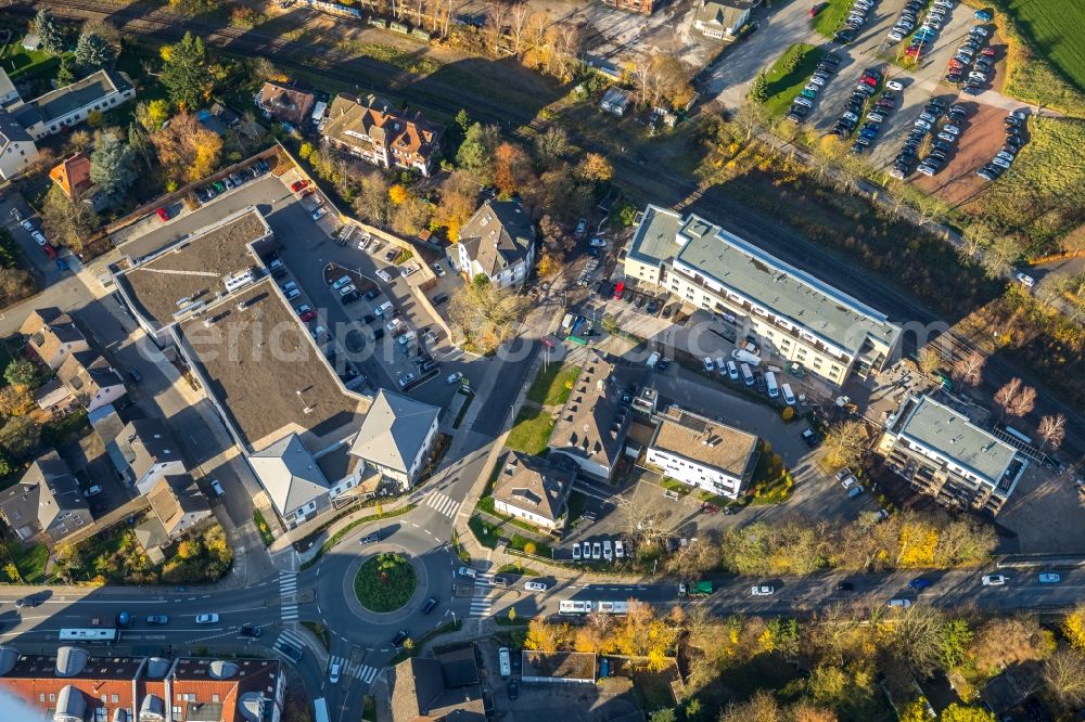 Herbede from above - Town Hall building of the city administration in Herbede in the state North Rhine-Westphalia, Germany