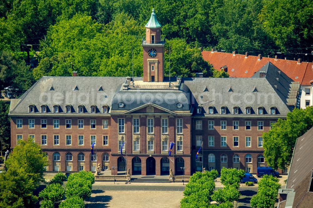 Herne from the bird's eye view: Town Hall building of the city administration in Herne in the state North Rhine-Westphalia