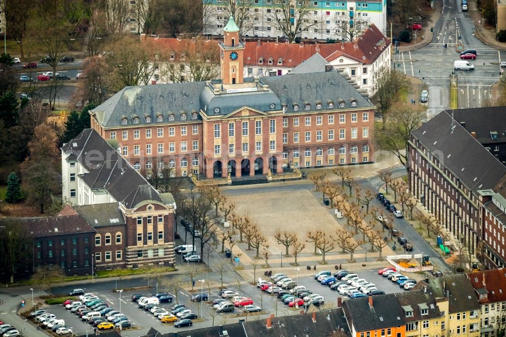 Aerial image Herne - Town Hall building of the city administration in Herne in the state North Rhine-Westphalia