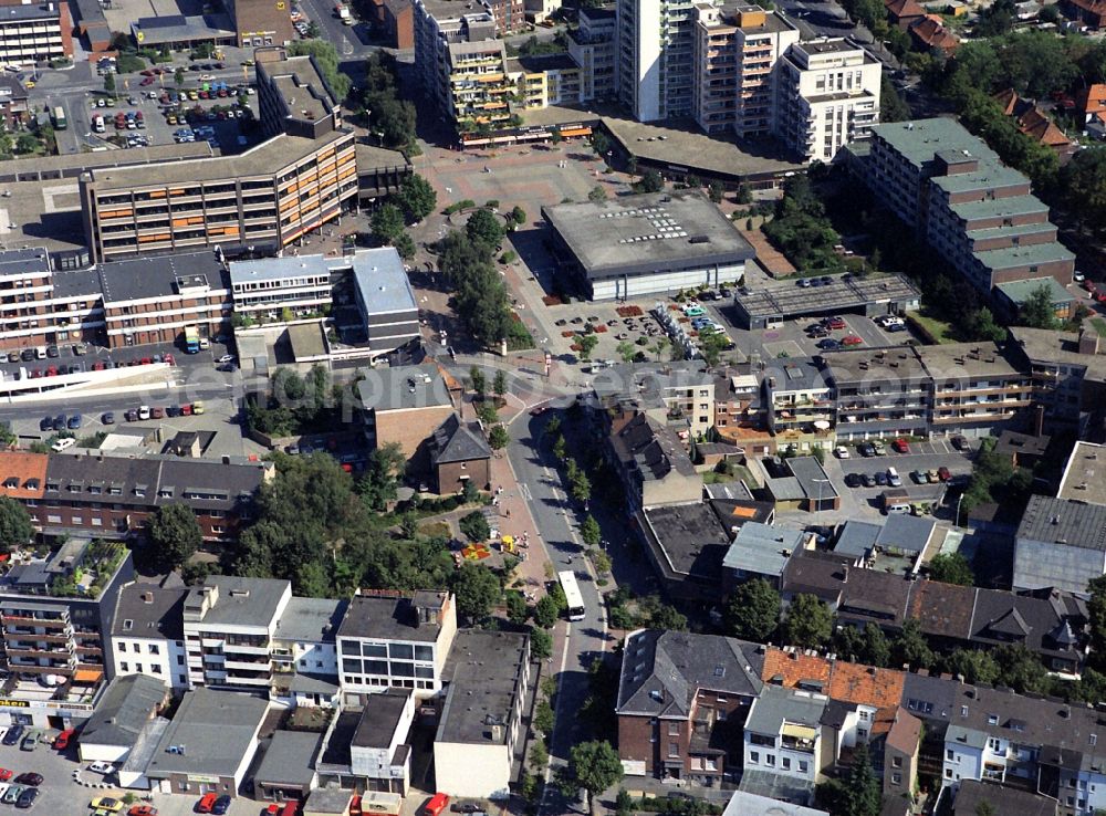 Kamp-Lintfort from the bird's eye view: Town Hall building of the city administration in Kamp-Lintfort in the state North Rhine-Westphalia