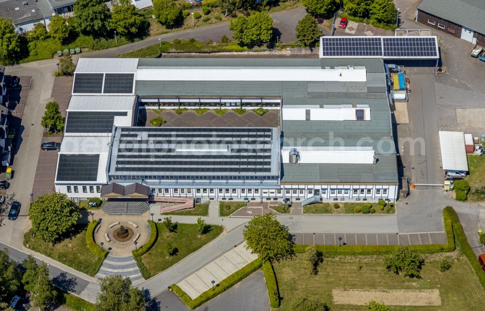 Kierspe from the bird's eye view: Town Hall building of the city administration Kierspe in Kierspe in the state North Rhine-Westphalia, Germany