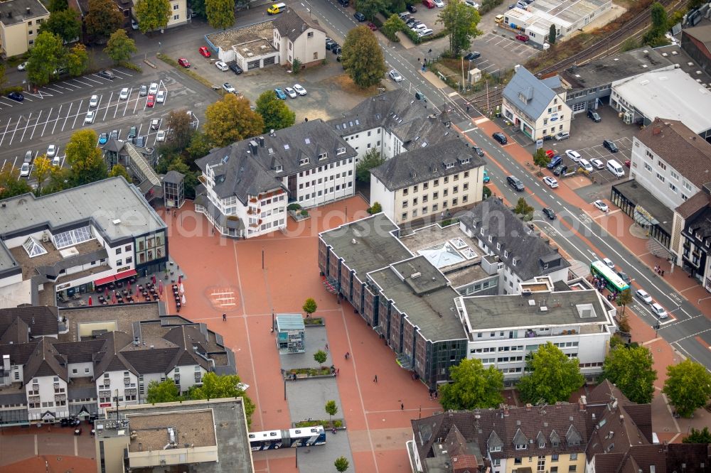 Aerial image Kreuztal - Town Hall building of the city administration in Kreuztal in the state North Rhine-Westphalia, Germany