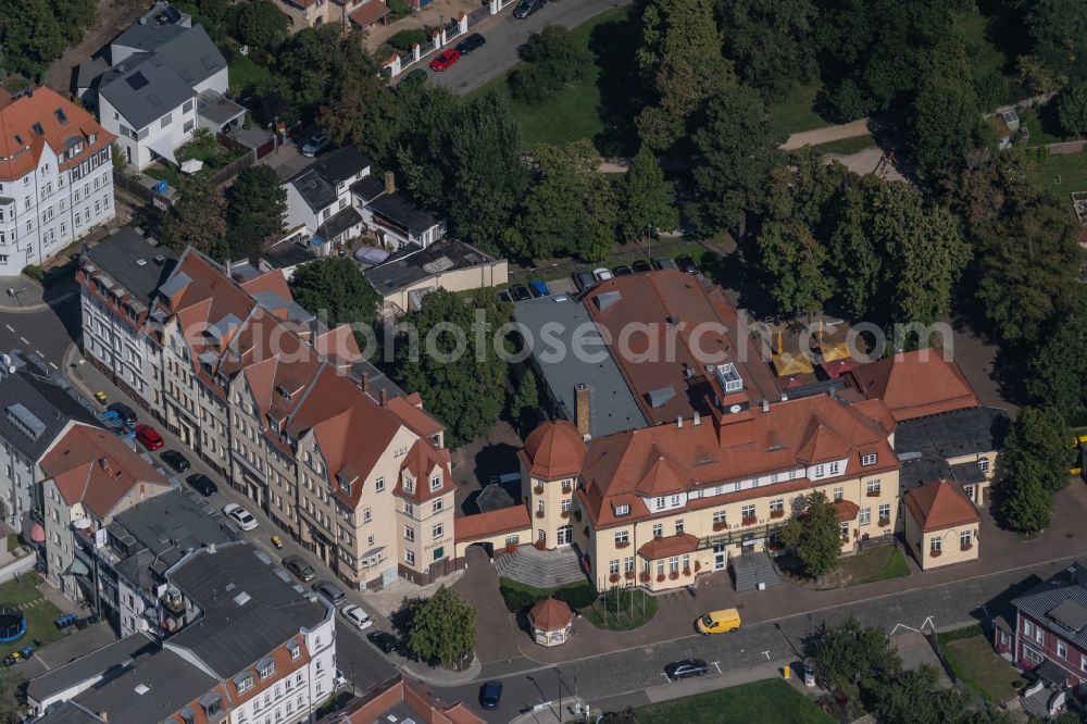 Markkleeberg from above - Town Hall building of the city administration in the district Sued in Markkleeberg in the state Saxony, Germany