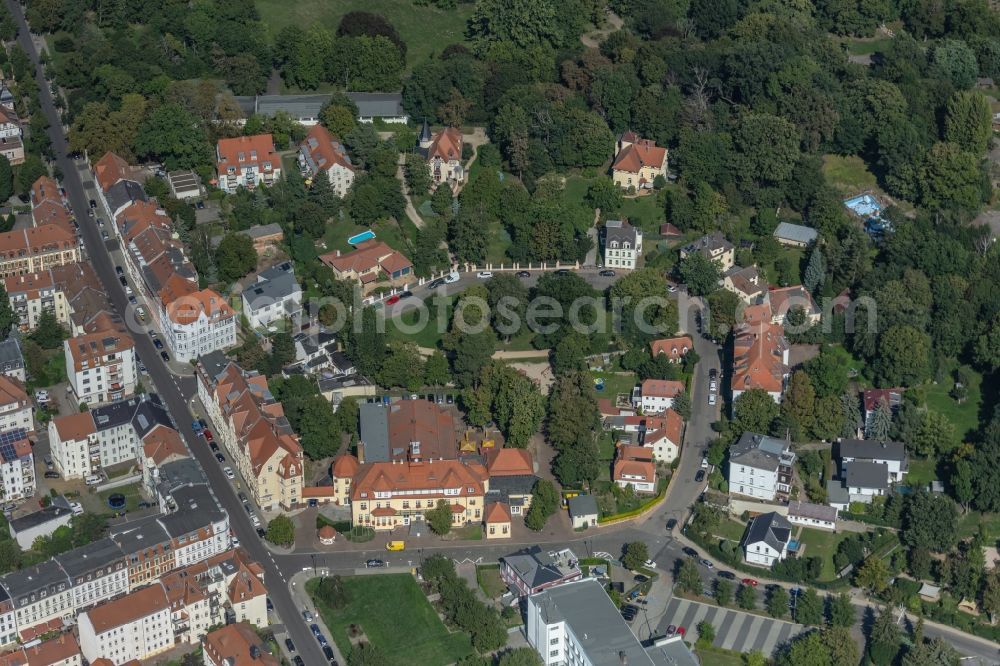 Markkleeberg from the bird's eye view: Town Hall building of the city administration in the district Sued in Markkleeberg in the state Saxony, Germany